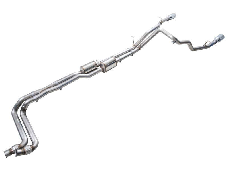 AWE Tuning 2025+ RAM 1500 3.0TT Rebel 0FG Cat-Back Exhaust w/ Chrome Silver Tips - 3015-32531