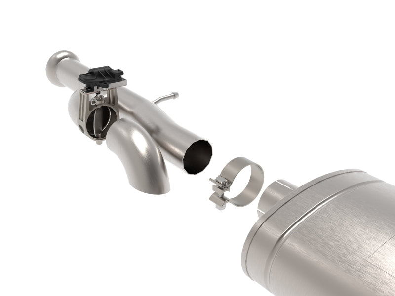aFe Gemini XV 3in 304 SS Cat-Back Exhaust w/ Cutout 09-18 GM Trucks 4.3L/4.8L/5.3L w/ Black Tips - 49-34133-B