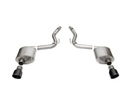 Corsa 24+ Ford Mustang GT Touring Axle-Back Dual Rear Exit with 4.5in Pro Series Black PVD Tips - 21256BLK