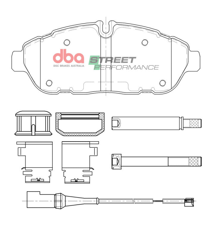 DBA 20-22 Ford Transit-150 AWD (6 Lug) Front SP Performance Brake Pads - DB15112SP