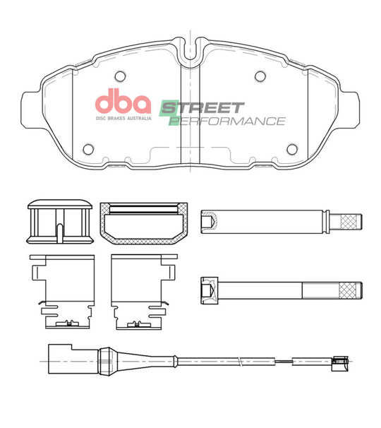 DBA 20-22 Ford Transit-150 AWD (6 Lug) Front SP Performance Brake Pads - DB15112SP