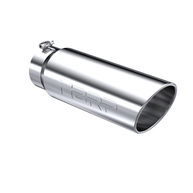 MBRP Universal Tip 6in OD Angled Rolled End 5in Inlet 18in Length T304 Exhaust - T5125