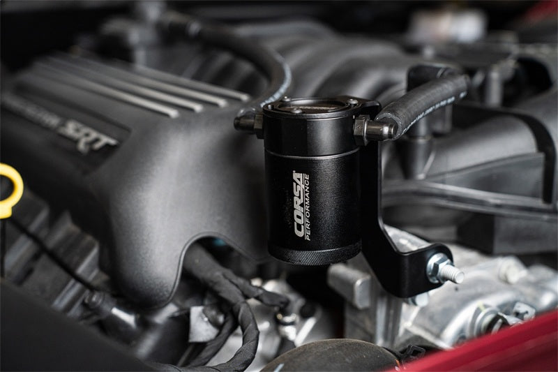 Corsa2011-2023 Dodge Challenger/Charger 2018-2023 Dodge Durango 6.4L Aluminum Oil Catch Can - CC0013
