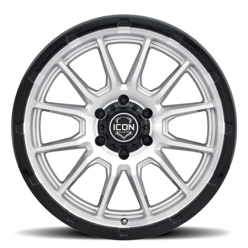 ICON Alloys Cajon 20x9 / 5x150 / 16mm / 5.625in BS Silver Machined Wheel w/ GB Lip - 8320905556SMGB