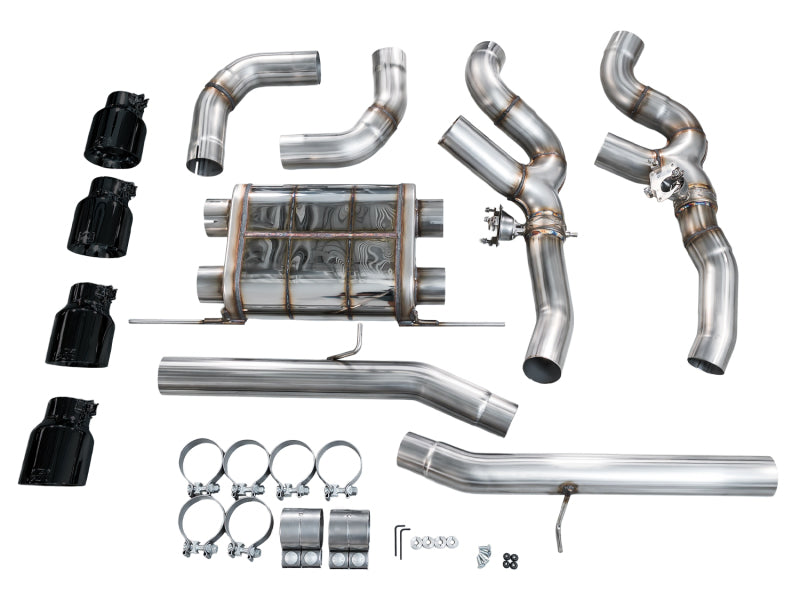 AWE Tuning 20-25 BMW X3 M/M Comp (F97) AWD SwitchPath Axle-Back Exhaust - Diamond Black Tips - 3025-43301