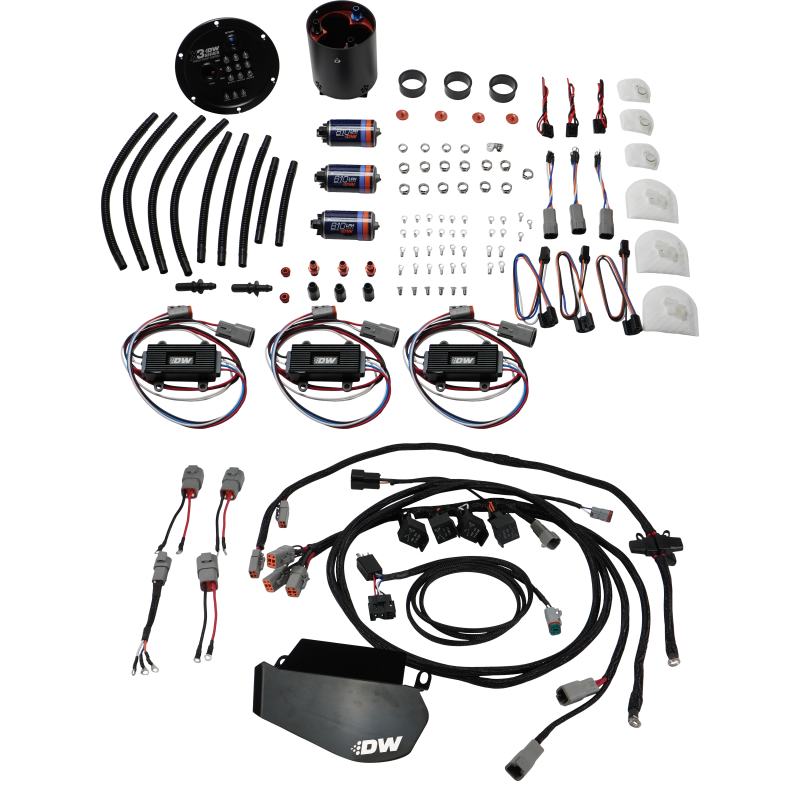 DeatschWerks 09-24 Nissan GT-R X3 Triple Pump Module w/ Triple DW810 Pumps/Controllers/PNP Harness - 9-811-C105-7021-PNP
