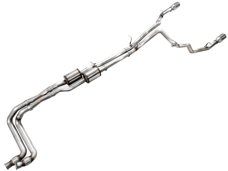 AWE Tuning 25+ RAM 1500 3.0TT 0FG Cat-Back Touring Exhaust - Chrome Silver Tips - 3015-32530