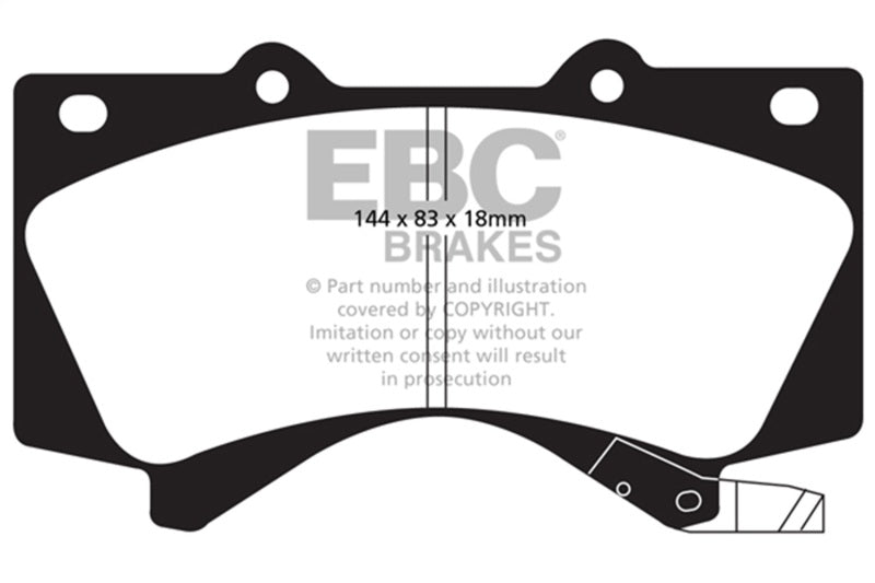 EBC 08+ Lexus LX570 5.7 Greenstuff Front Brake Pads - DP61815