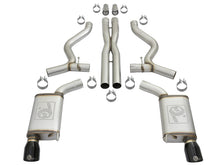 Load image into Gallery viewer, aFe MACHForce XP 3in 304 SS Cat-Back Exhausts w/ Black Tips 15-17 Ford Mustang GT V8-5.0L/V6-3.7L - 49-33072-1B