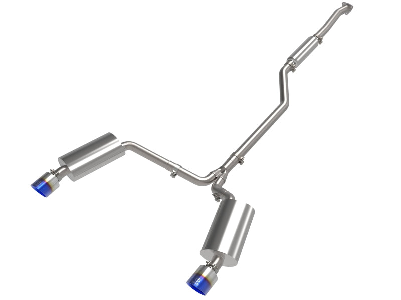 aFe 09-14 Acura TSX L4 2.4L Takeda 2-1/2in to 2-1/4in 304 SS Cat-Back Exhaust System w/BlueFlame Tip - 49-36629-L