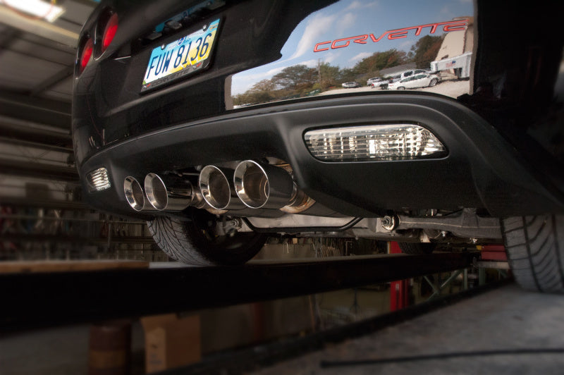 Stainless Works 05-08 Chevrolet Corvette C6 2.5in Axle Back Exhaust System - C605CBQUAD