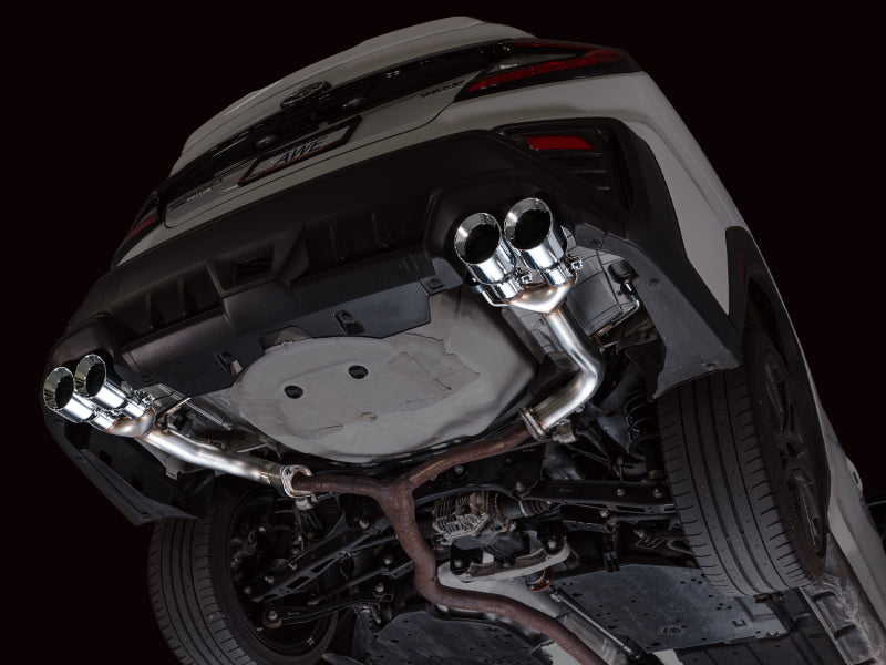 AWE Tuning 22-25 Subaru VB WRX Track Edition Axle-Back Exhaust - Chrome Silver Tips - 3020-42424