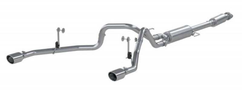 MBRP 2021+ F-150 2.7L/ 3.5L Ecoboost, 5.0L 3in Cat Back 2.5in Dual Split Rear - Aluminized Steel - S5215AL