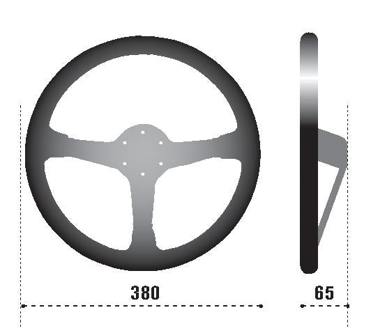 Sparco Steering Wheel 368 Suede Black - 015R368MSN