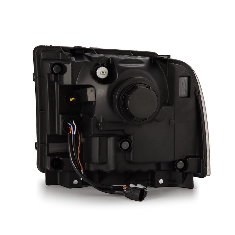 AlphaRex 05-07 Ford F250/350/450/550 Super Duty LUXX LED Proj HL Blk w/Actv Light & Seq Sig + SB DRL - 880317