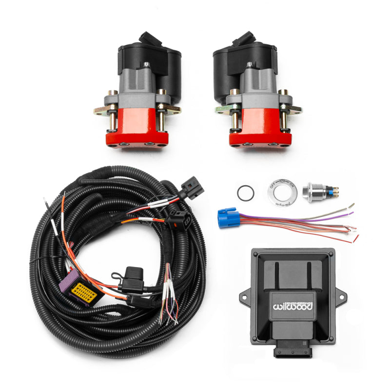 Wilwood kit caliper EPB .62 rotor red W/SWITCH harness controller - 140-18031-RD