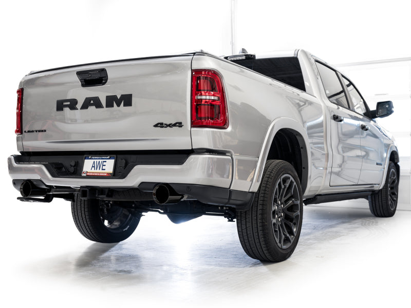 AWE Tuning 25+ RAM 1500 3.0TT 0FG Cat-Back Touring Exhaust - Diamond Black Tips - 3015-33530
