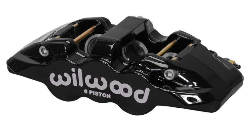 Wilwood Caliper-Aero6-R/H - Black 1.75/1.38/1.38in Pistons 1.25in Disc - 120-13293-BK