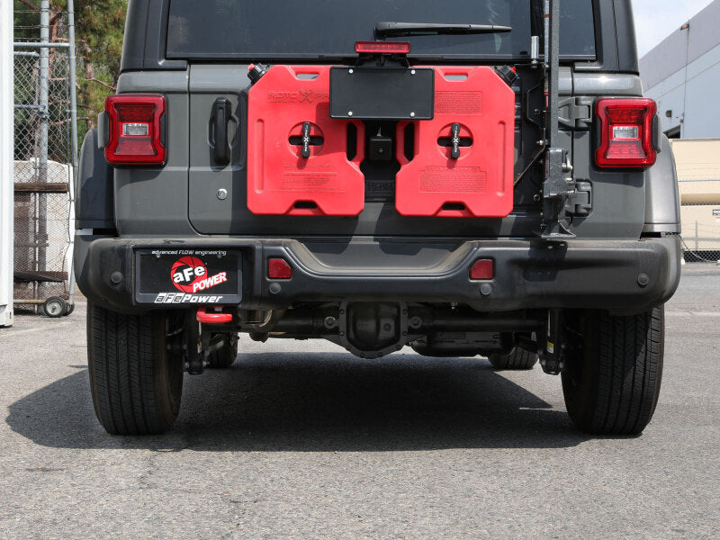 aFe MACH Force-Xp Axle-Back Exhaust System w/No Tip 18-20 Jeep Wrangler L4-2.0T / V6-3.6L - 49-48070-1