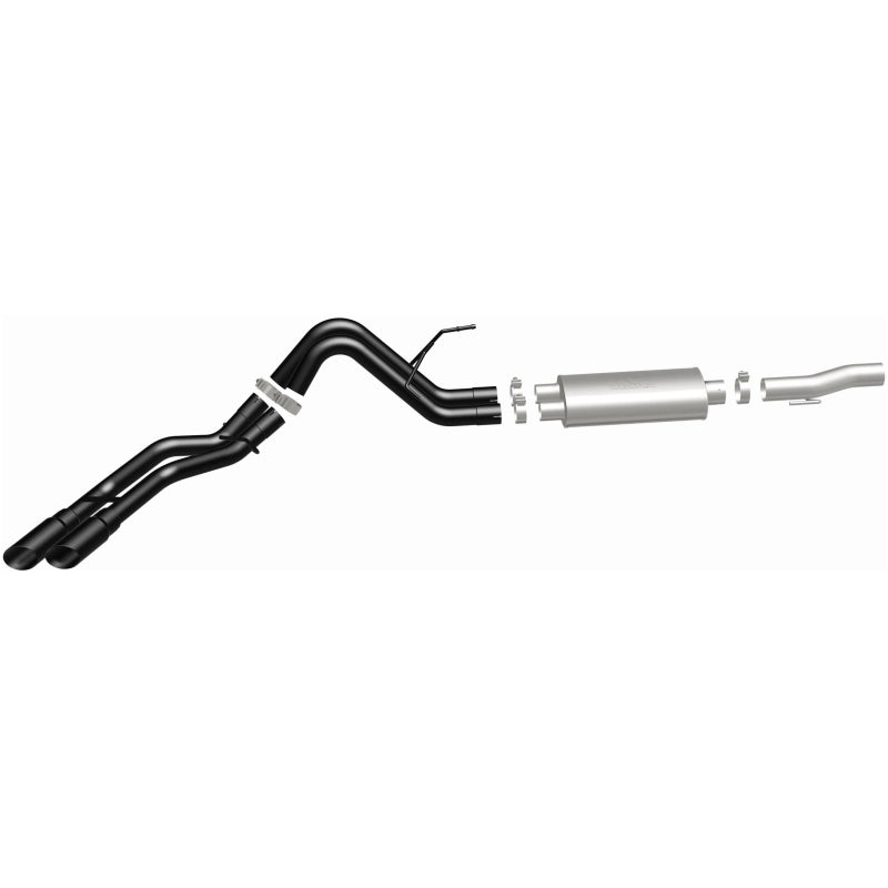 MagnaFlow SYS Cat-Back 10-14 Ford Raptor 6.2L V8 2.5/3in Black Dual Same Side Exit Rear 3.5 Tips - 15366