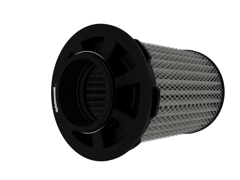 aFe MagnumFLOW Air Filter - Pro DRY S 2.5 Inlet x 4.5in B x 4.5in T x 7in H (Inv) - 21-91151