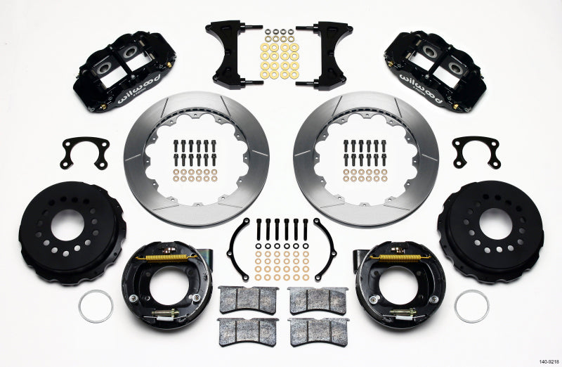 Wilwood Narrow Superlite 4R Rear P-Brk Kit 12.88in Big Ford New Style 2.36in Offset - 140-9218