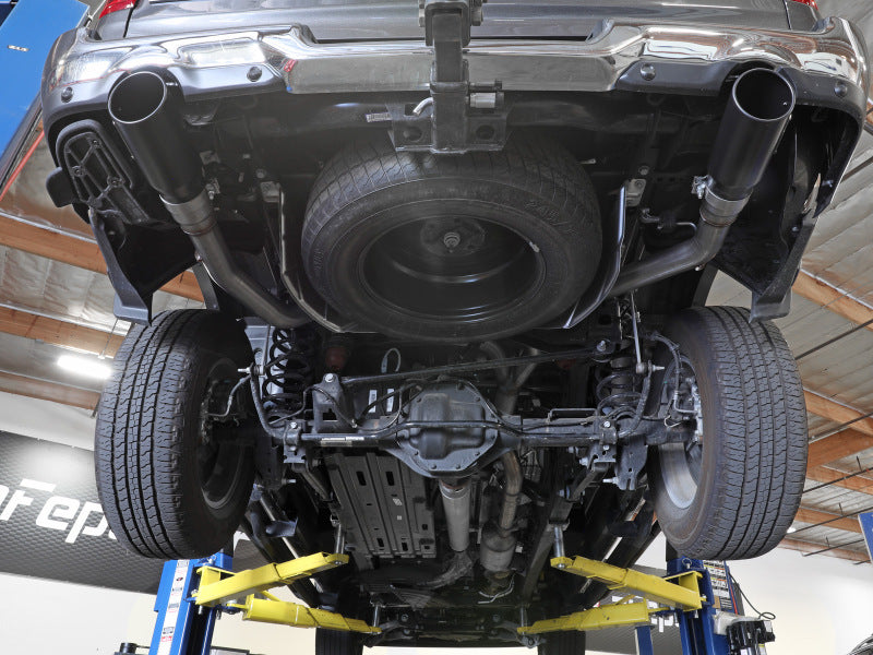 aFe Large Bore-HD 3 IN 409 Stainless Steel DPF-Back Exhaust System w/Black Tip RAM 1500 20-21 V6-3.0 - 49-42080-B