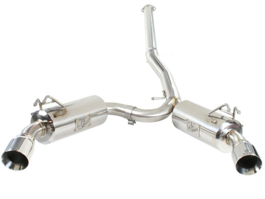 aFe Takeda Exhaust 304SS Dual Cat-Back w/ Polished Tips 08-13 Mitsubishi Lancer Evo X L4 2.0L Turbo - 49-36701