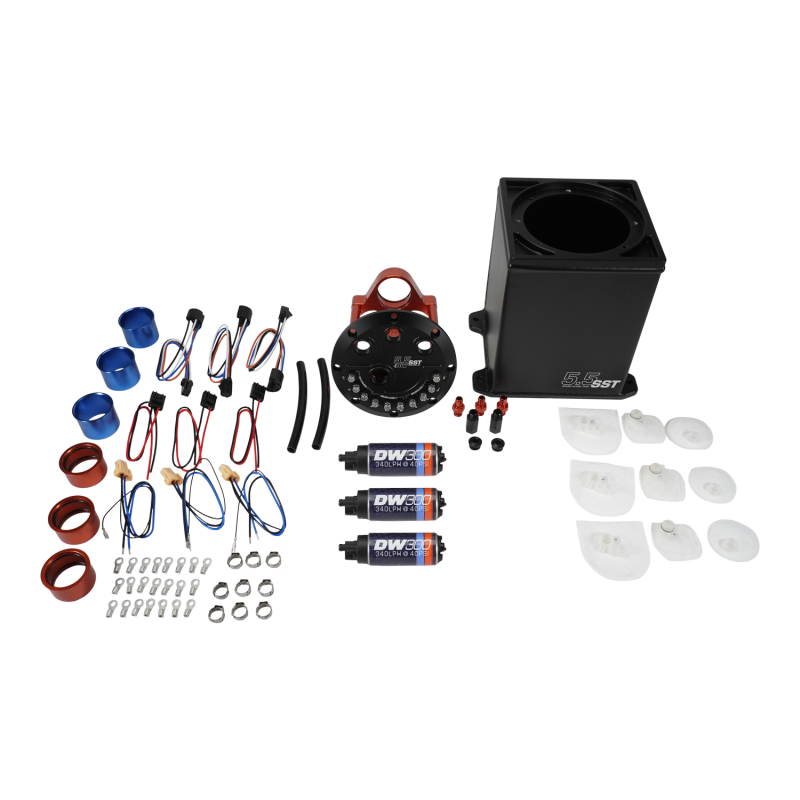 DeatschWerks 5.5L Modular Surge Tank Includes 3 DW300 Fuel Pumps - 6-301-55ST