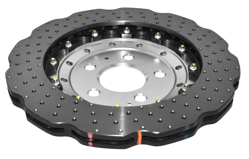 DBA 16-19 Audi R8 Iron Rotor Front 5000 Series Drilled Rotor w/Silver Hat - DBA52834WSLVXD
