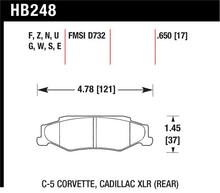 Load image into Gallery viewer, Hawk 97-06 Corvette (incl C5 Z06) HP+ Street Rear Brake Pads - HB248N.650