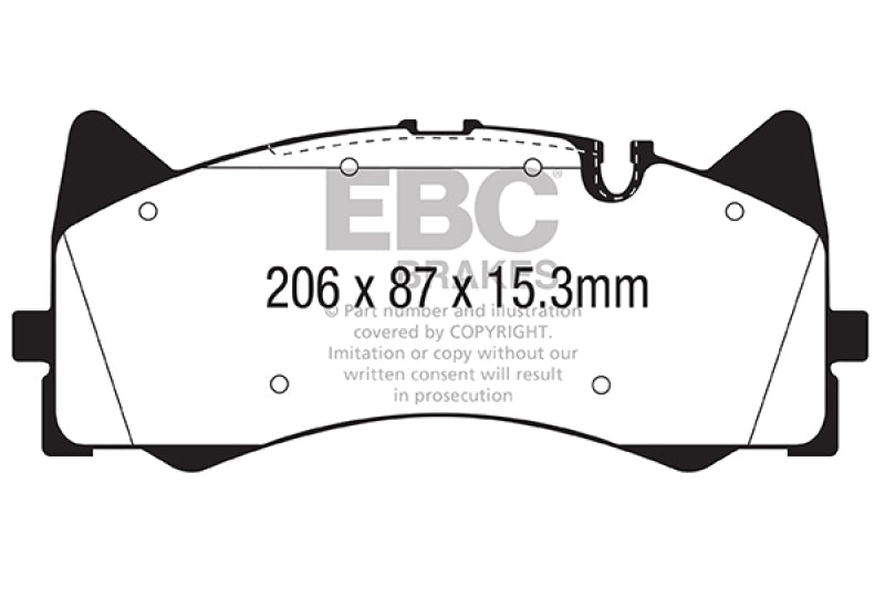 EBC 2015+ Mercedes-Benz C63 AMG (W205) 4.0L Twin Turbo Redstuff Front Brake Pads - DP32298C