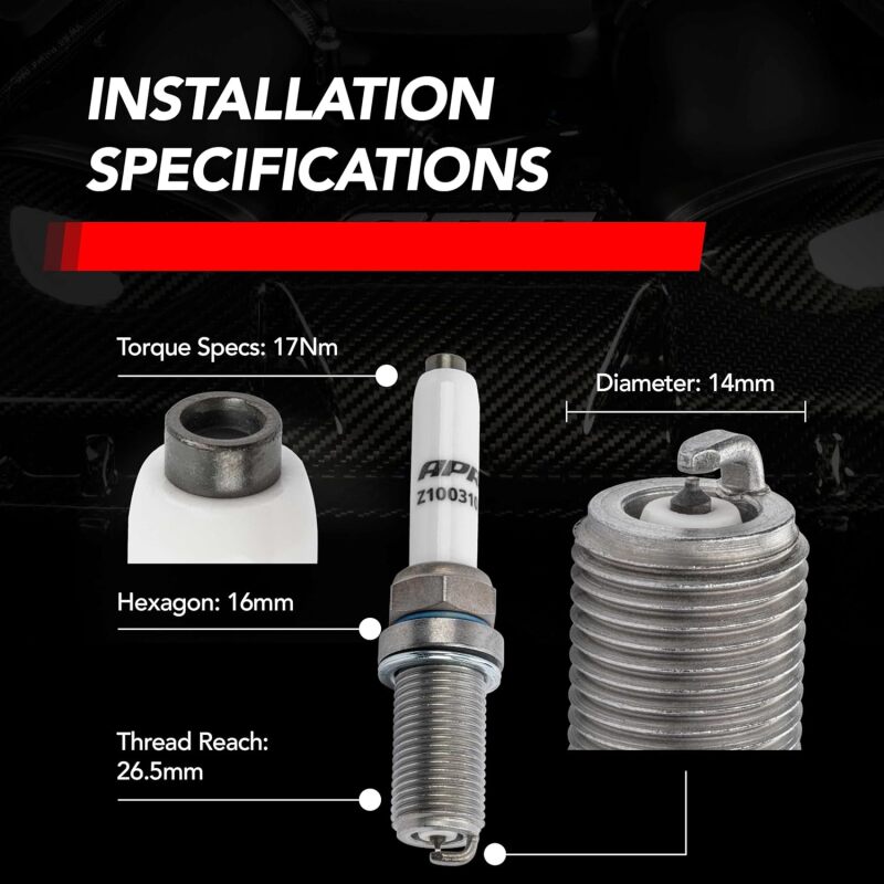 APR EA888.3/4/EA855.2/EA824 Iridium Pro Spark Plug - Heat Range 9 - 14mm x 26.5mm x 16mm - SINGLE - Z1003100
