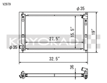 Load image into Gallery viewer, Koyo 08-09 Mitsubishi Evolution X (AT/MT) / Ralliart Turbo Radiator - V2979