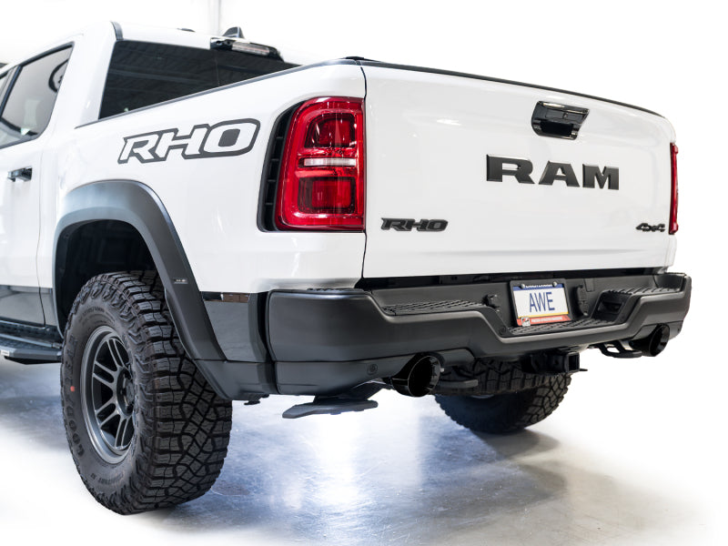 AWE Tuning 2025+ RAM 1500 RHO 3.0 I6 TT 0FG Dual Rear Exit Cat-Back Exhaust - Diamond Black Tips - 3015-33630