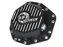Load image into Gallery viewer, aFe Power Pro Ser Rear Diff Cover Black w/Mach Fins 2017 Ford Diesel Trucks V8-6.7L(td) Dana M275-14 - 46-70352