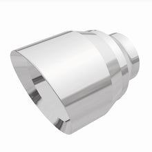 Load image into Gallery viewer, MagnaFlow Tip Stainless Double Wall Round Single Outlet Polished 4.5in DIA 2.5in Inlet 5.75in Length - 35224