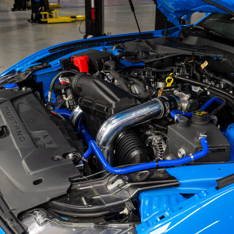 Mishimoto 2024+ Ford Mustang EcoBoost Charge Pipes - Wrinkle Black - MMICP-MUS4-24WBK