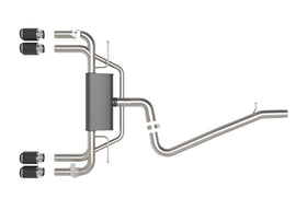 aFe MACHForce XP 3in-2.5in 304SS Exhaust Cat-Back 15-20 Audi S3 L4-2.0L (t) - Carbon Tips - 49-36442-C