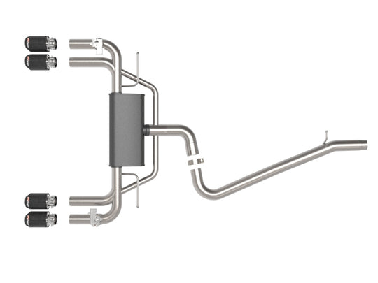 aFe MACHForce XP 3in-2.5in 304SS Exhaust Cat-Back 15-20 Audi S3 L4-2.0L (t) - Carbon Tips - 49-36442-C