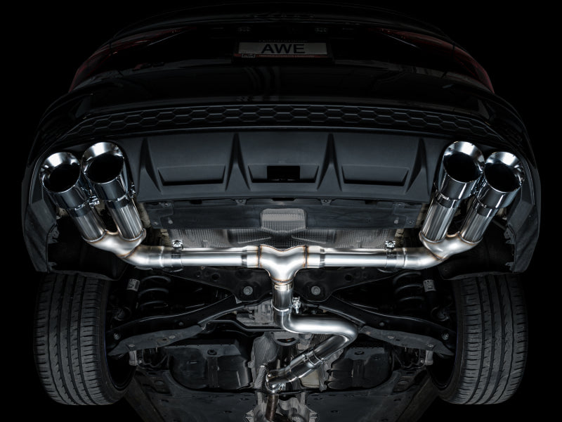 AWE Tuning 22-24 Audi 8Y S3 Track Edition Exhaust - Chrome Silver Tips - 3020-42897