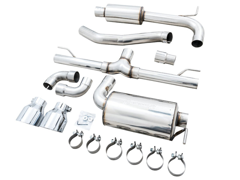 AWE Tuning 2022 VW GTI MK8 Touring Edition Exhaust - Chrome Silver Tips - 3015-32658