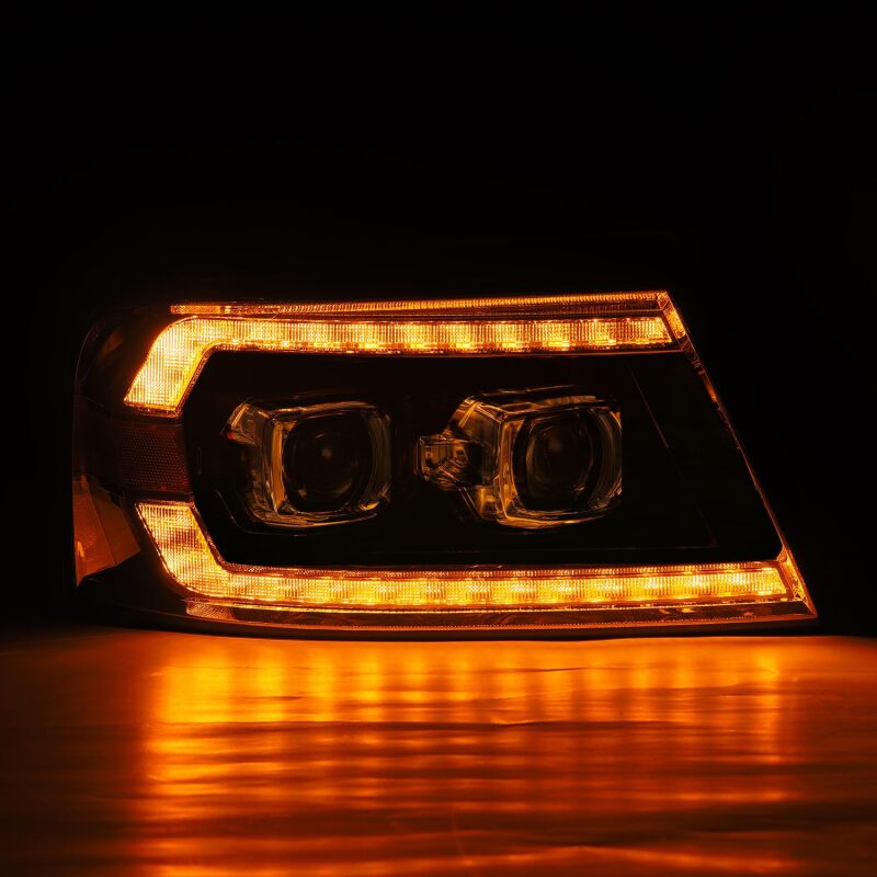 AlphaRex 04-08 Ford F150 PRO-Series Projector Headlights Alpha-Black w/ Sequential Signal and DRL - 880134