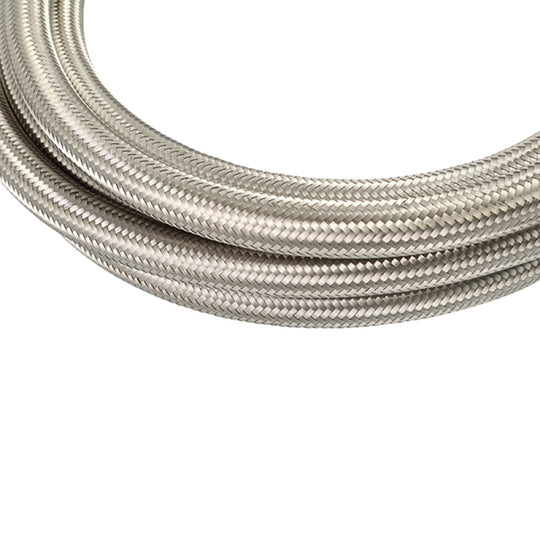Mishimoto 15Ft Stainless Steel Braided Hose w/ -8AN Fittings - Stainless - MMSBH-08180-CS