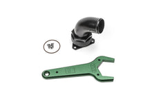 Load image into Gallery viewer, Radium Engineering FCST-X 3-Bolt Remote Mount Fill Neck - 24AN Elbow - 1.5in Barb - 20-1047