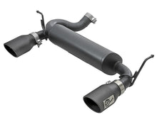 Load image into Gallery viewer, aFe Rebel Series 2.5in 409 SS Axle-Back Exhaust w/ Black Tips 2007+ Jeep Wrangler (JK) V6 3.6L/3.8L - 49-48061-B