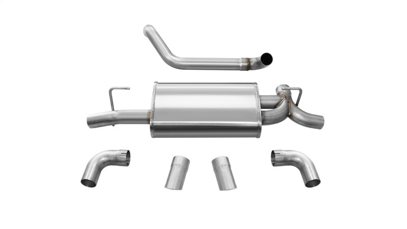 Corsa 2018-2025 Jeep Wrangler JL 2.5in Dual Rear Turn Down Exit Sport Axle-Back Exhaust - 21013