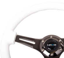 Load image into Gallery viewer, NRG Classic Wood Grain Steering Wheel (350mm) White Paint Grip w/Black 3-Spoke Center - ST-015BK-WT