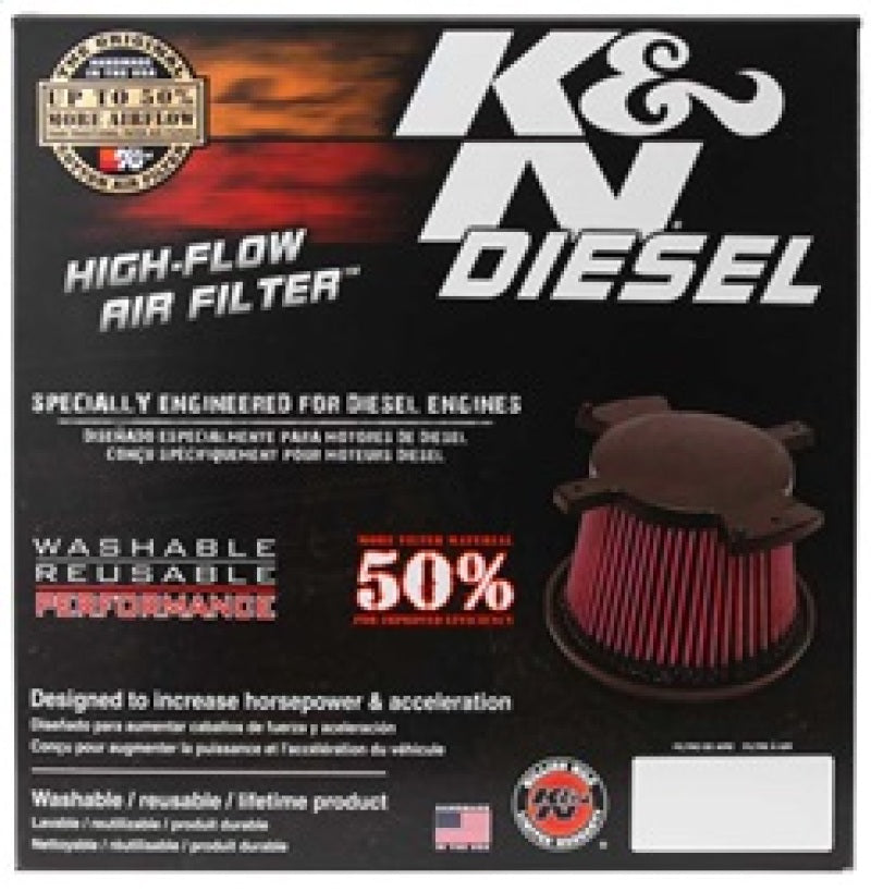 K&N 08-10 Ford F250 Super Duty 6.4L Drop In Air Filter - E-0785