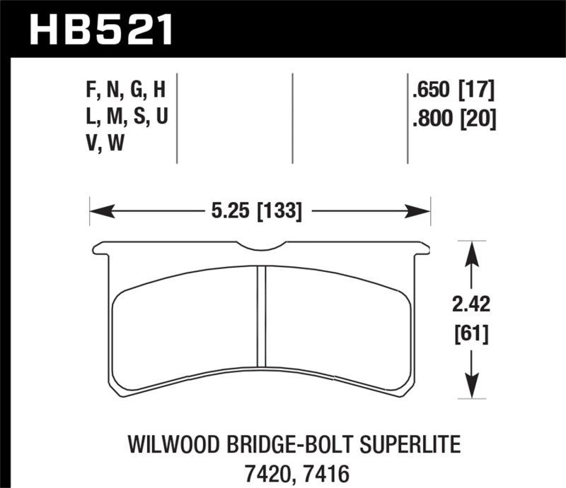 Hawk HP+ Street Brake Pads - HB521N.650